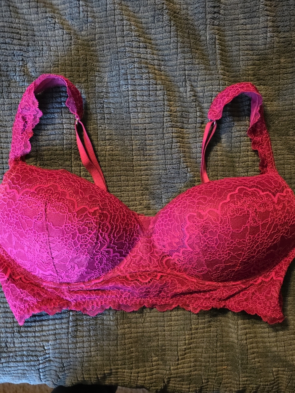 Victora's Secret Maroon Lace Longline Bra - Women's Intimates 38C